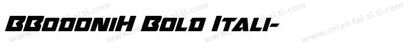 BBodoniH Bold Itali字体转换